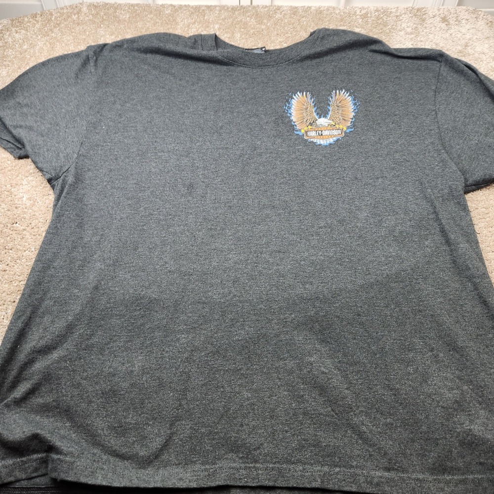 Harley-Davidson Old San Juan Puerto Rico Shark Graphic T-Shirt Mens 2XL Charcoal